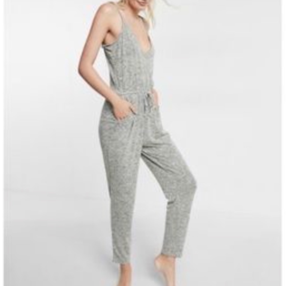 Express One Eleven Surplice Jumpsuit